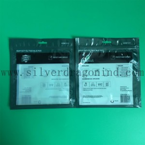 Printed PVC Felt Pads Packing Bag with Zipper
