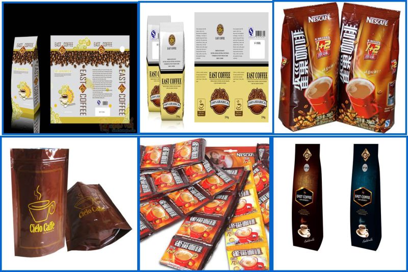 All Kinds of Coffee Bag with Valve & Tin-Tae for Ziplock/Standup/Aluminum Foil/Flat Bottom/Kraft Paper