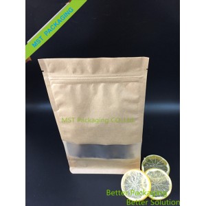 Plastic Kraft Paper Stand up Pouch with Zipper