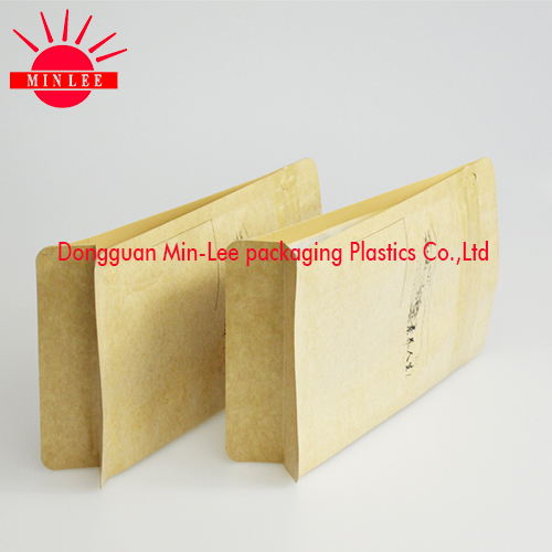 Kraft Flat Bottom Ziplock Bag Aluminium Foil Bag for Coffee/Food Packaging