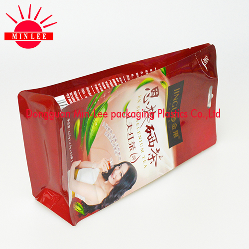 Printed Flat Bottom Bag Square Bottom Bag Block Bottom Bag with Hole