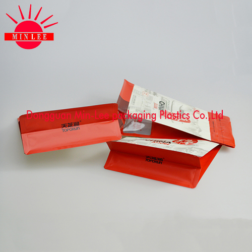 2016 Custom Flat Bottom Bag/Flat Bottom Bag/Flat Bottom Side Gusset Ziplock Food Package Bag