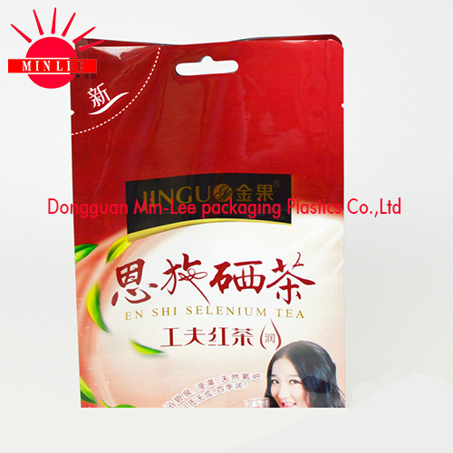 Printed Flat Bottom Bag Square Bottom Bag Block Bottom Bag with Hole