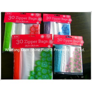 LDPE Transparent Custom Printed Zip Lock Plastic Bag Plastic Zip Lock Bag