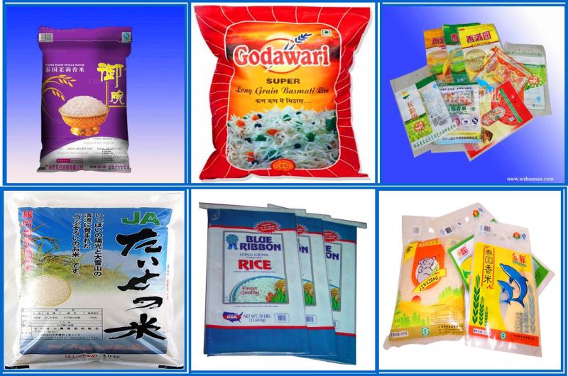 2.5kg 5kg 10kg Printing Rice Bag, Ny/PE Vacuum Rice Bag