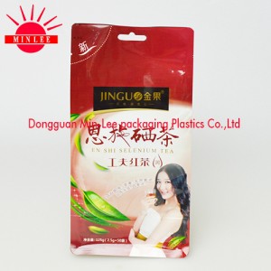 Printed Flat Bottom Bag Square Bottom Bag Block Bottom Bag with Hole