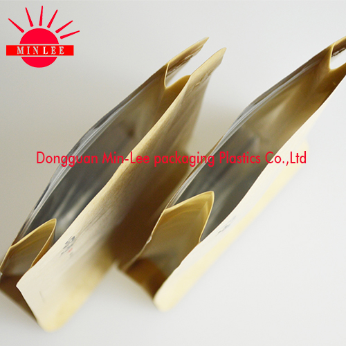 Kraft Flat Bottom Ziplock Bag Aluminium Foil Bag for Coffee/Food Packaging