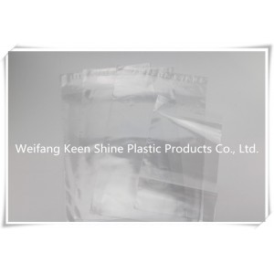 Transparent LDPE Small Zip Lock Plastic Bags for Medical with White Panel and Red Line
