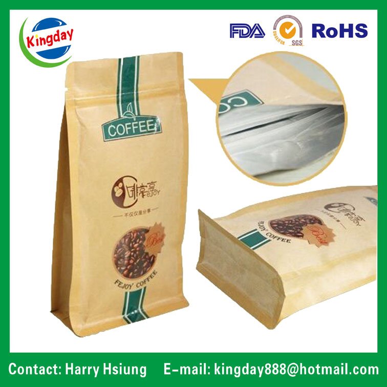 Coffee Bag with Valve & Tin-Tae for Side Gussets