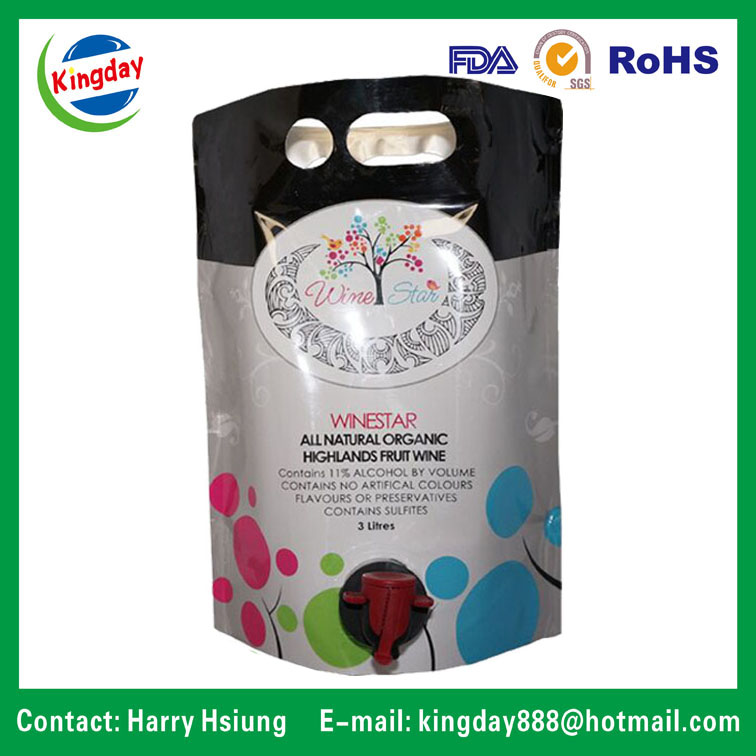 Bag with Spout in Box for Drinking Wine