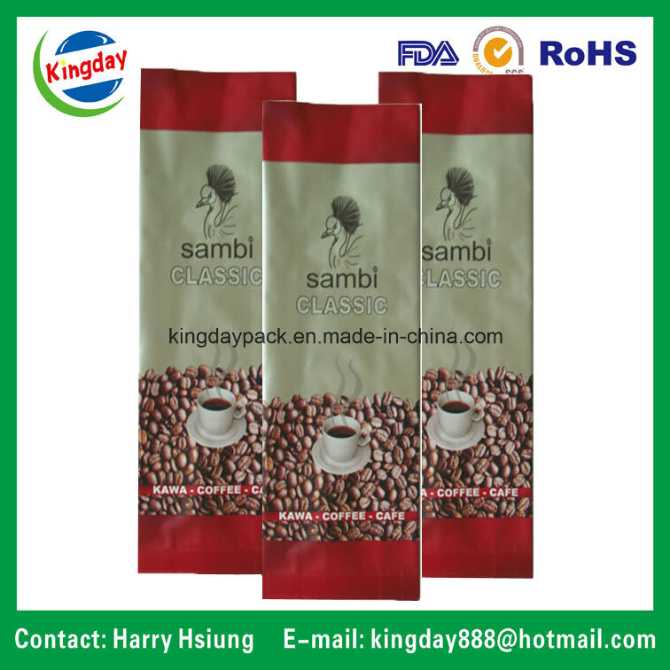 Coffee Bag with Valve & Tin-Tae for 4 Sides Sealing