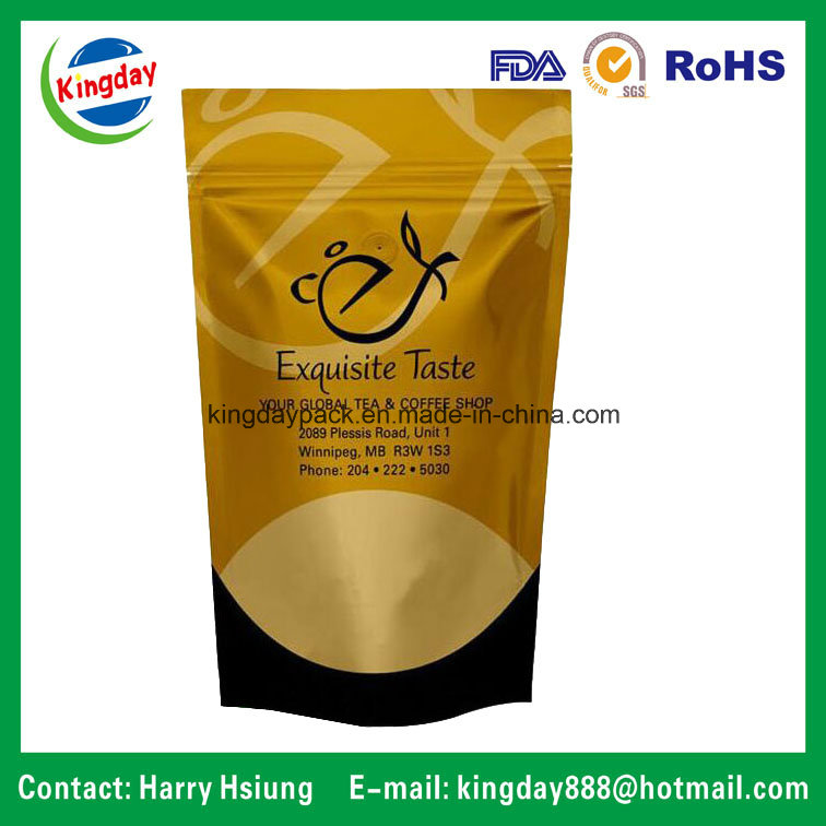 Coffee Bag with Valve & Tin-Tae & Kraft Paper