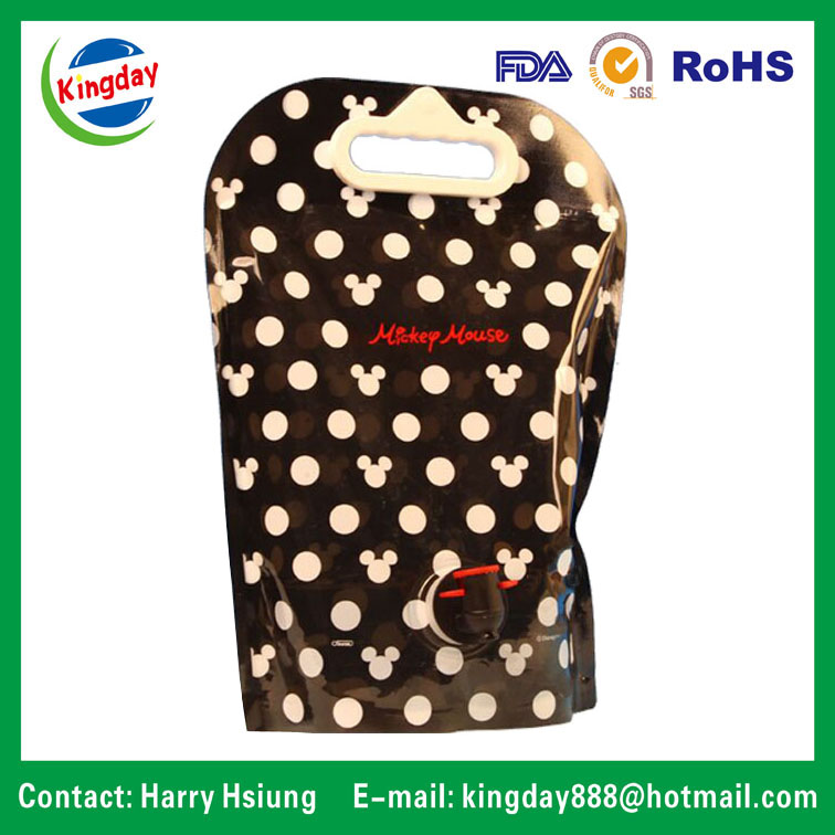 Wine Bag in Box with Spout & Plastic Handle