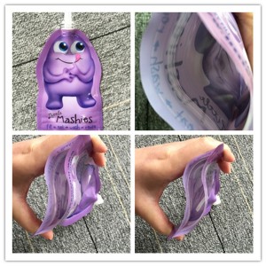 Custom Design Reusable Baby Food Pouch BPA Free Spout Bag