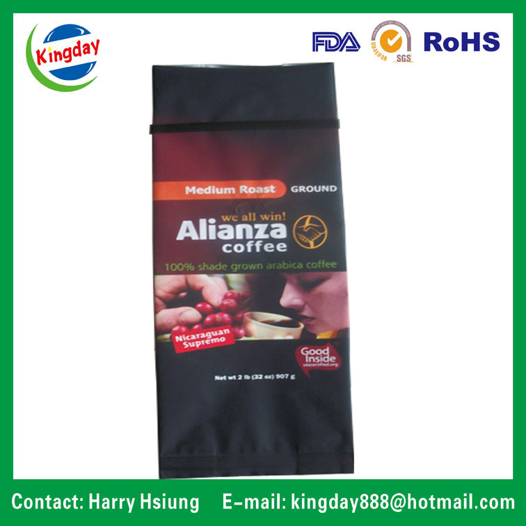 907g Aluminum Foil Coffee Bag with Valve & Tin-Tae