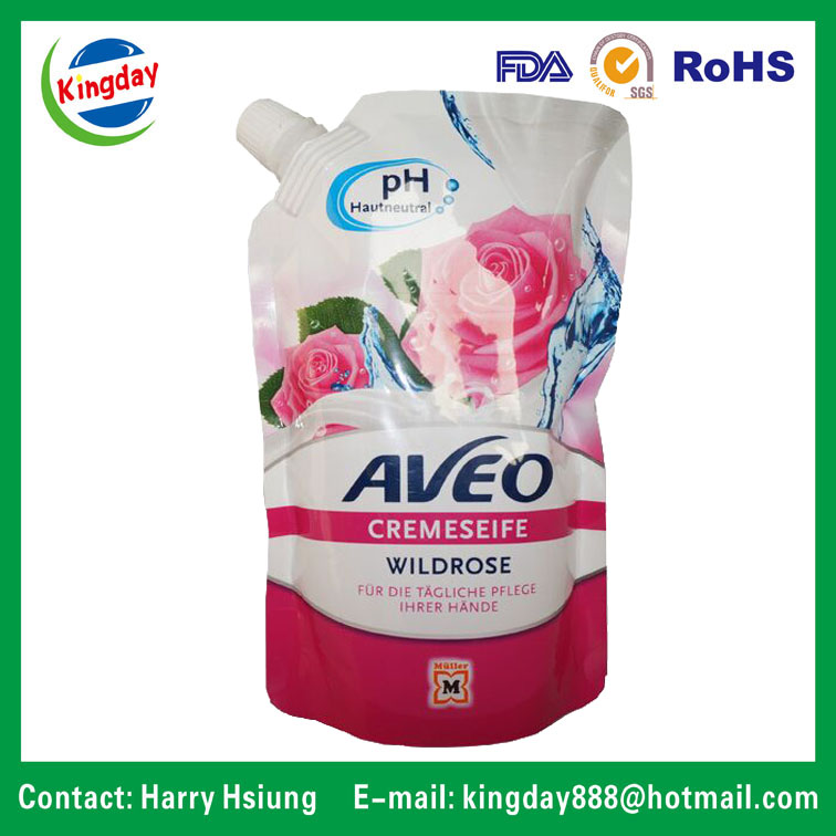 500ml Standup Spout Pouch for Juice or Laundry Detergent with Different Flavour