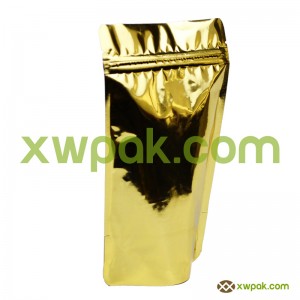 Kraft Paper Coffee Bag with Valve and Zipper Top Seal