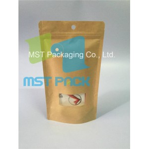 Kraft Paper Stand up Zipper Coffee Bags Pouches with Window