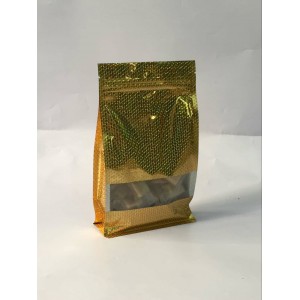 Hologram Flat Bottom Bag with Window