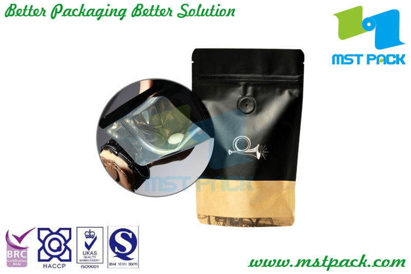 Coffee Bag with Degassing Valve/ Flat Bag