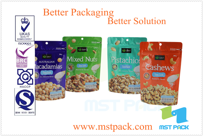 Stand up Pouch with Ziplock Resealable Matte OPP Printed Bag