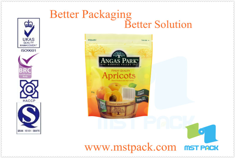 Stand up Zipper Bag for Dry Fruit/ Food Packaging Zipper Bag
