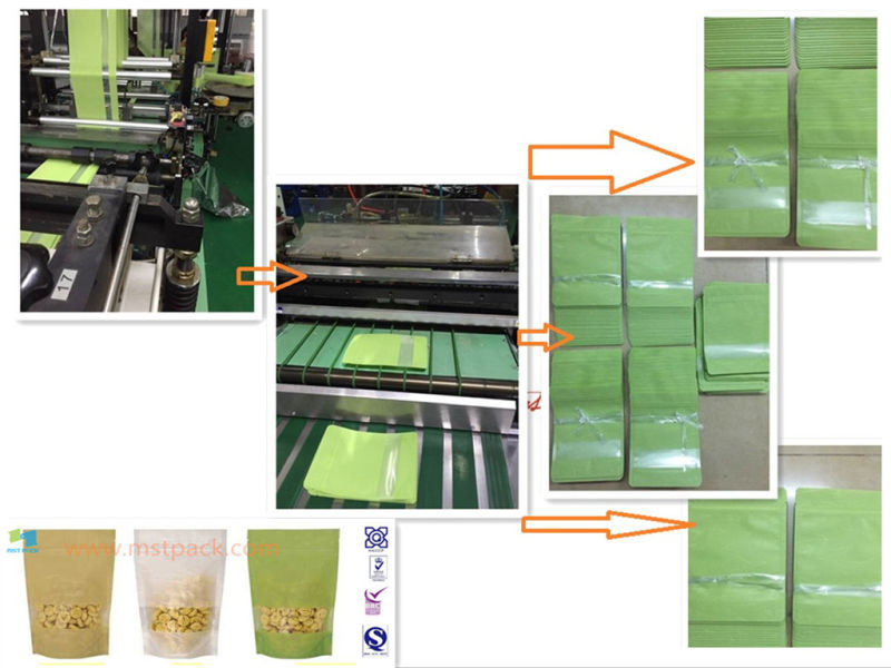 Rice Paper Stand up Pouch with Window