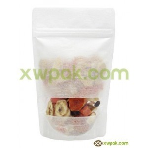 6oz Rice Paper Stand up Pouch with Clear Window