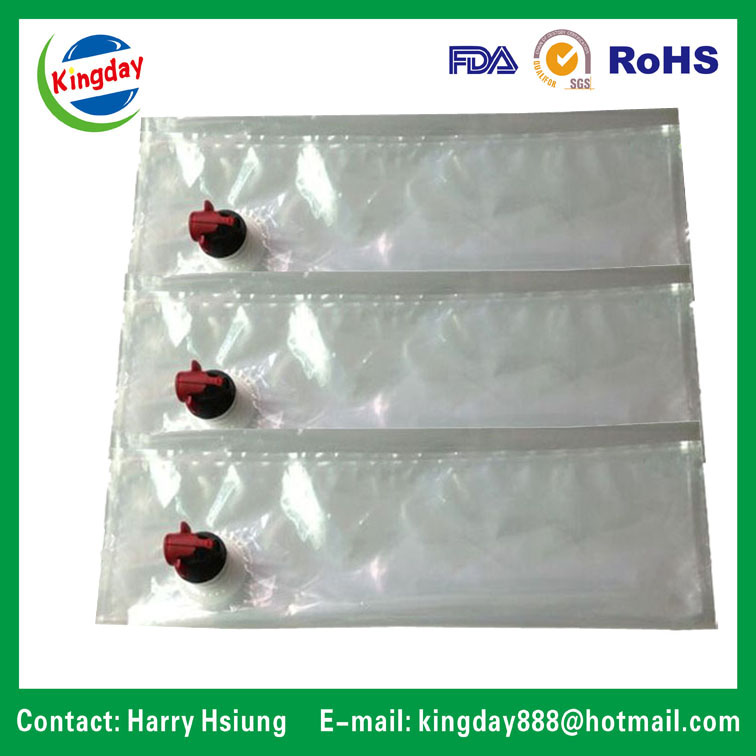 Transparent Bag in Box with Spout for Filling Juice / Apple/ Wine