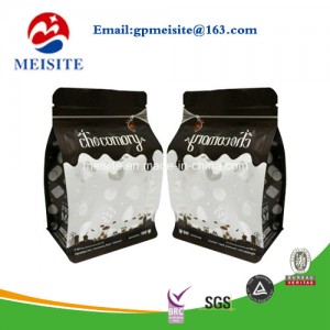 Custom Printed Flat Bottom Side Gusset Stand up Bag