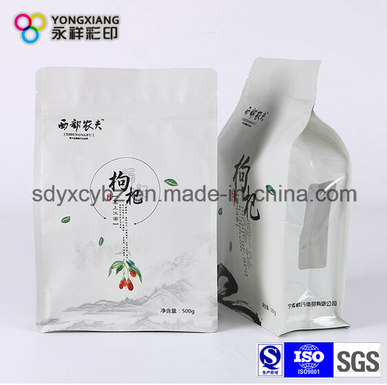 Size Customized Flat Bottom Dried Snack Fruit Plastic Packaging Bag of Food Grade