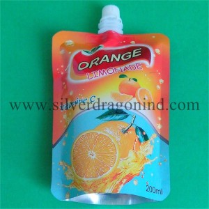 Pet/Pet/PE Doypack with Spout for Drinks, Soda, Fruit Juice