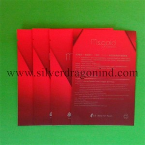 Aluminum Laminated Three-Side Sealed Facial Mask Pouch with Matt Finish