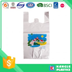 PE Material Custom Printed T Shirt Shopping Bag