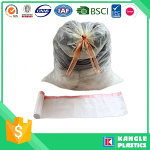 Plastic Disposable Trash Bag with Drawstring