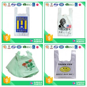 Supermarket Custom Plastic T-Shirt Shopping Bag
