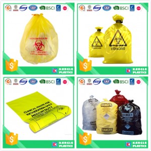Yellow Biohazard Waste Bag for Hospital