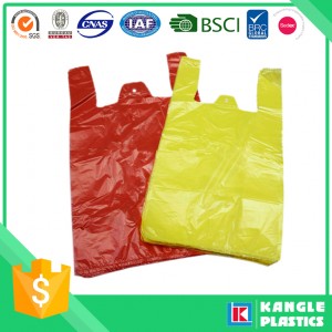 Plastic Plain T-Shirt Bag on Block