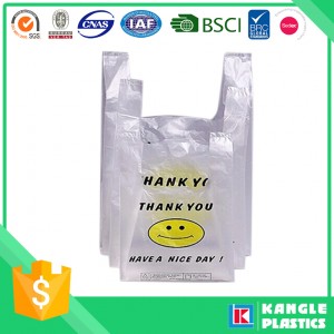 Factory Price Thank You Plastic T-Shirt Bag