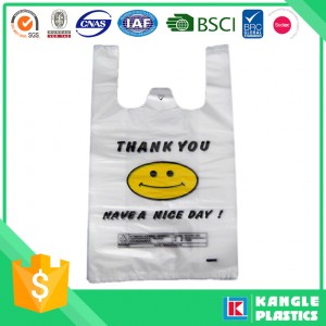 HDPE Recyclable T Shirt Thank You Bags for Retail