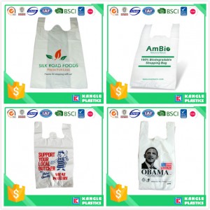 Plastic Handle Shopping Bag for Supermarket