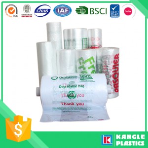 Hot Sale HDPE T-Shirt Bags on Roll/HDPE Produce Bags