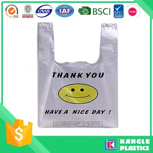 Factory Price Thank You T Shirt Bags for Shopping