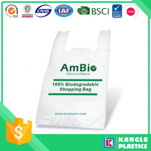 HDPE Biodegradable T-Shirt Bag on Roll with Epi Additive