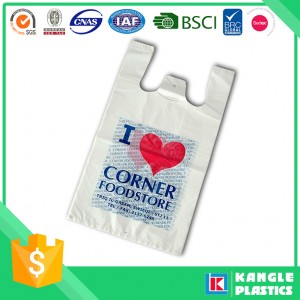 Supermarket HDPE Printed T Shirt Bag on Roll