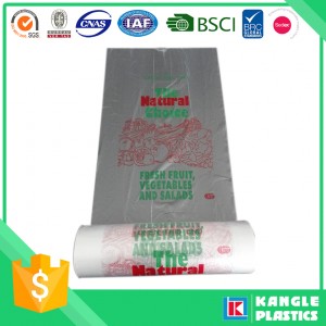 Supermarket Usage Clear Plastic Poly Bag on Roll