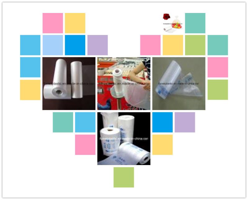 Transparent Colors Plastic Bag for Food on Roll