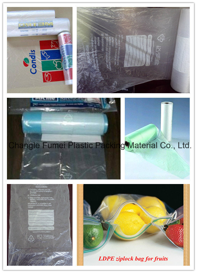 Transparent Food Grade Plastic Freezer Bag on Roll