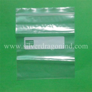 Transparent PE Zip Lock Bags with Writable Block