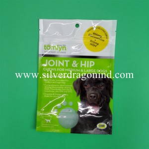 Dog Food Bags with Zipper and Can Standing up